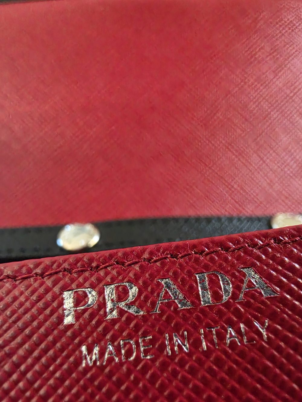 Prada Black Saffiano Chain Wallet Crossbody - Picture 5 of 13